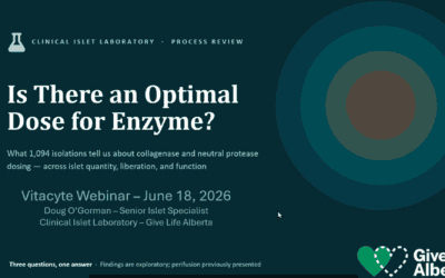 Additional Thoughts from the Webinar on the Enzyme Dose Used for Human Islet Isolation